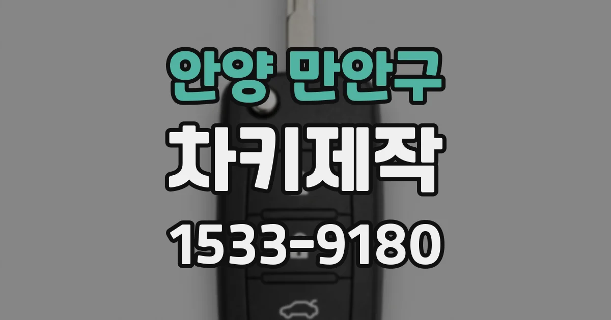 안양 만안구 차키제작