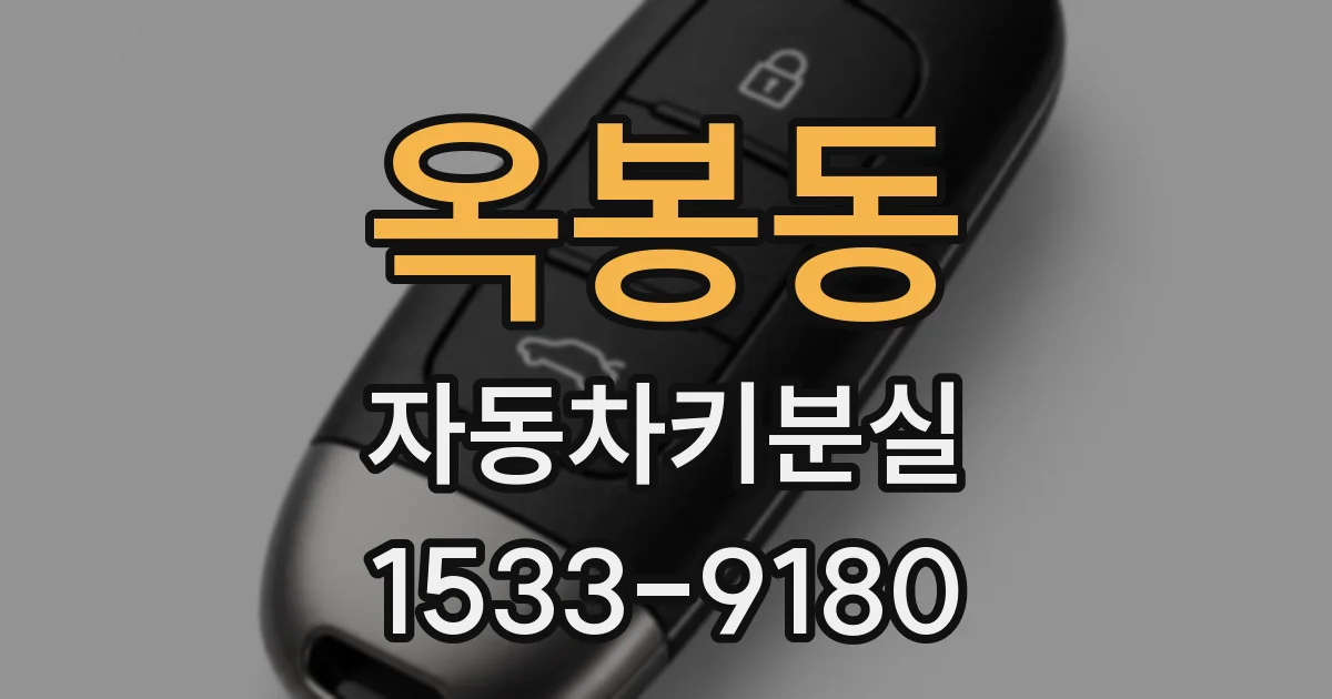 옥봉동 자동차키분실