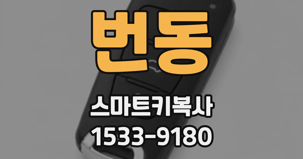 번동 스마트키복사