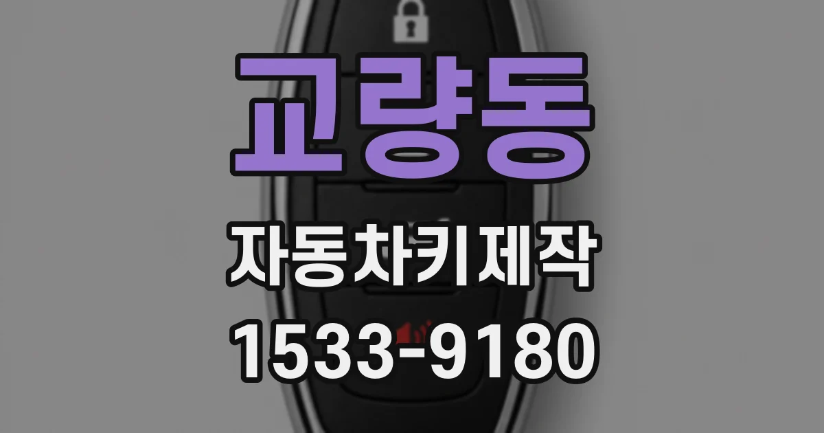 교량동 자동차키제작