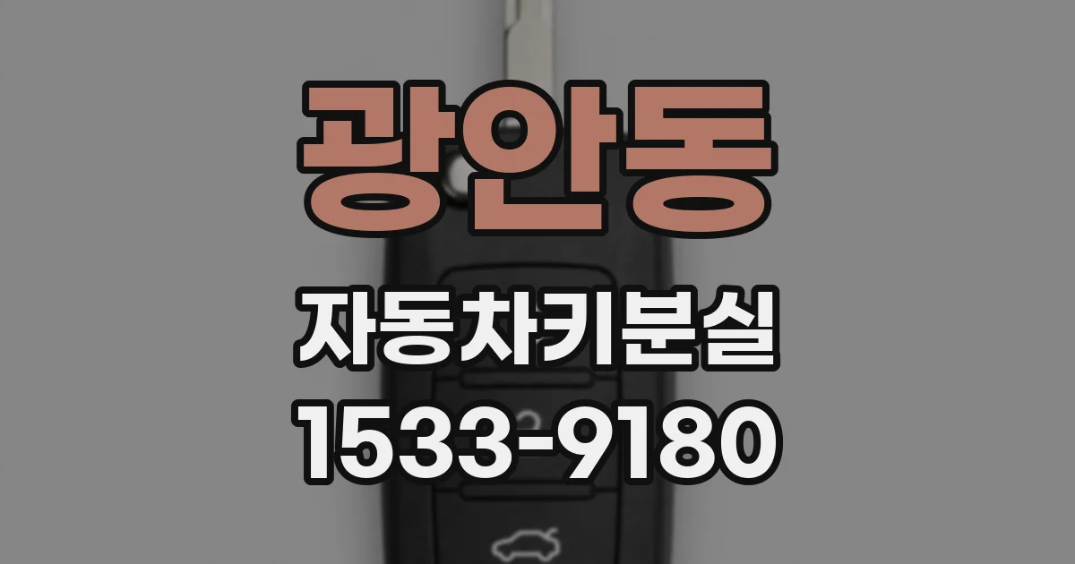 광안동 자동차키분실