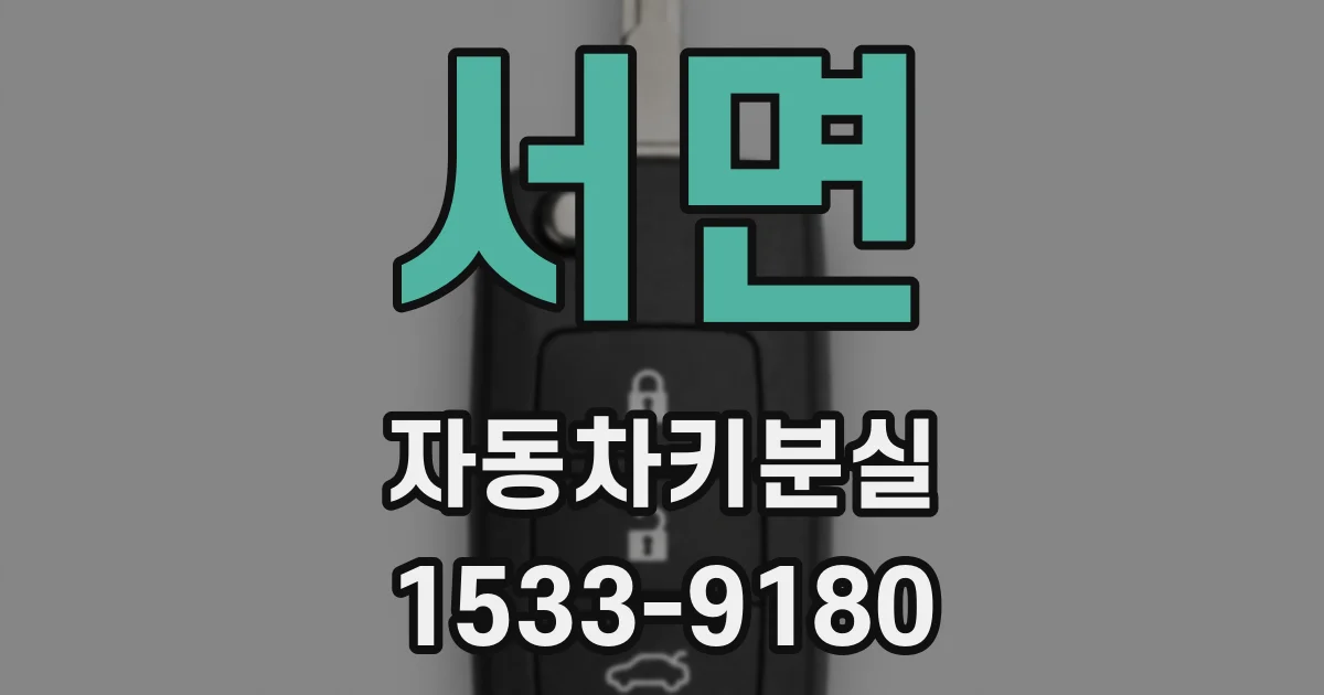 서면 자동차키분실