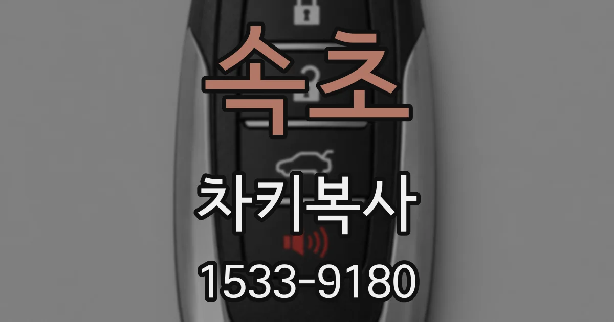 속초 차키복사
