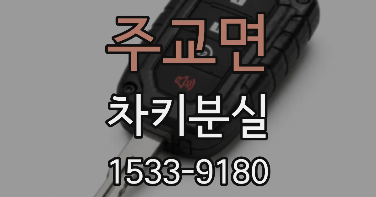주교면 차키분실