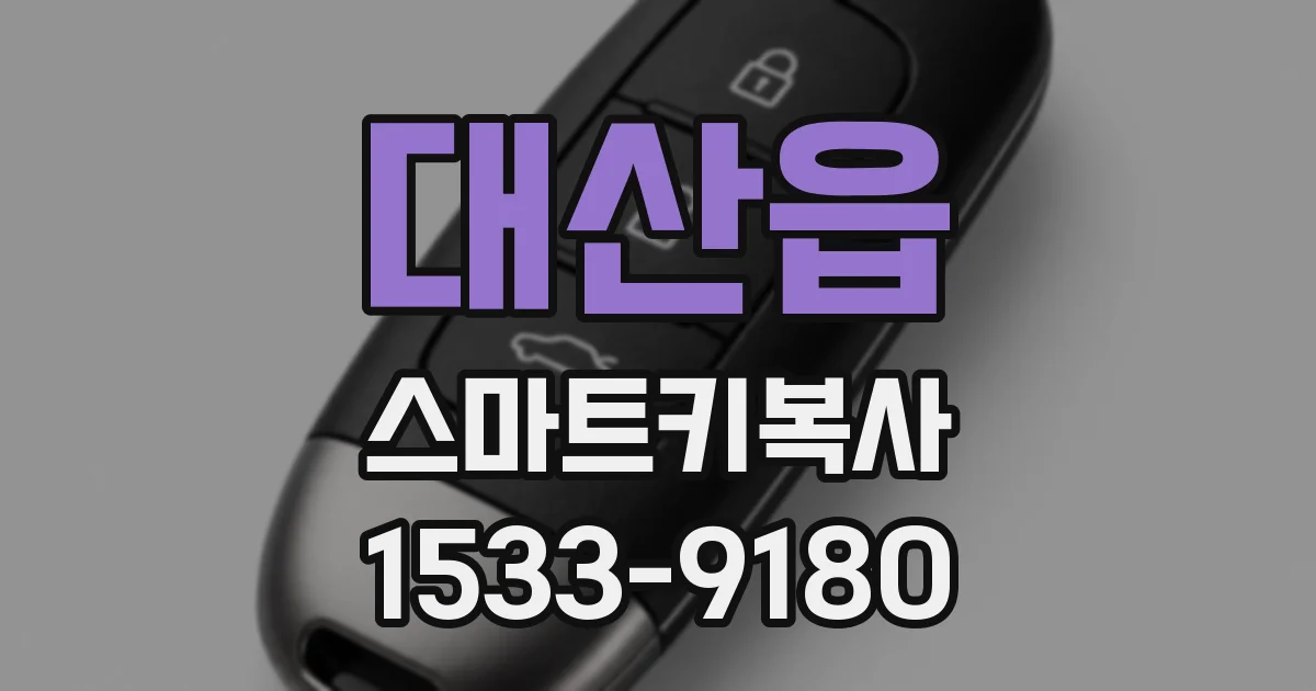 대산읍 스마트키복사