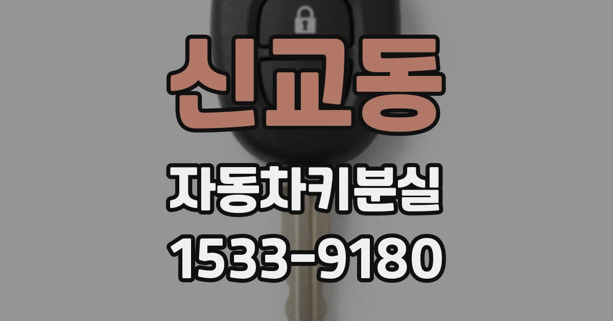 신교동 자동차키분실