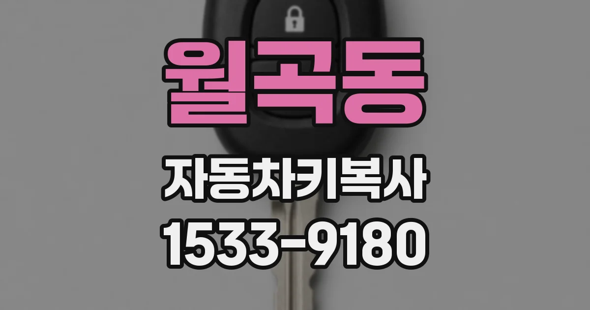 월곡동 자동차키복사