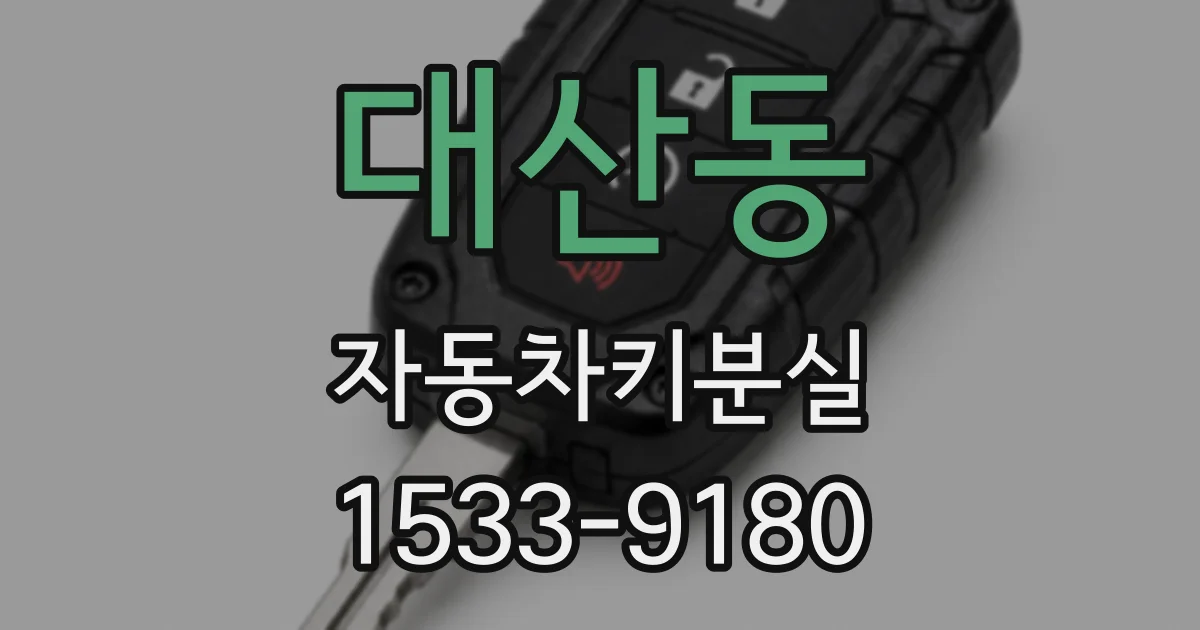 대산동 자동차키분실