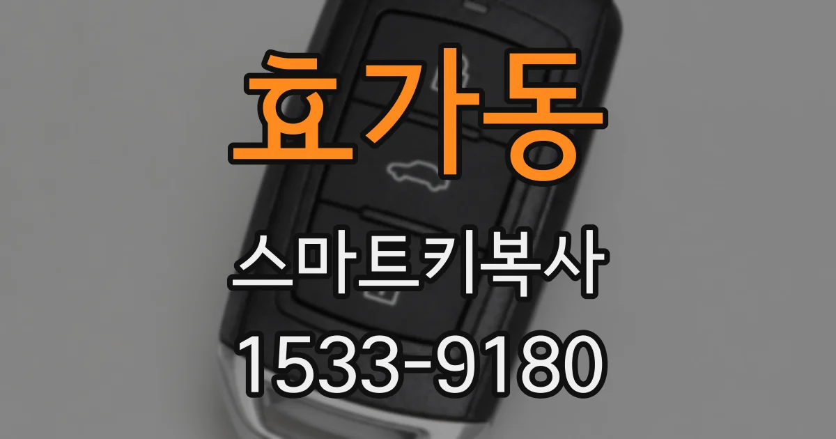 효가동 스마트키복사