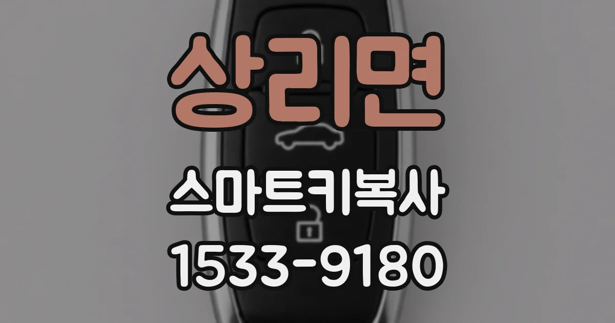 상리면 스마트키복사