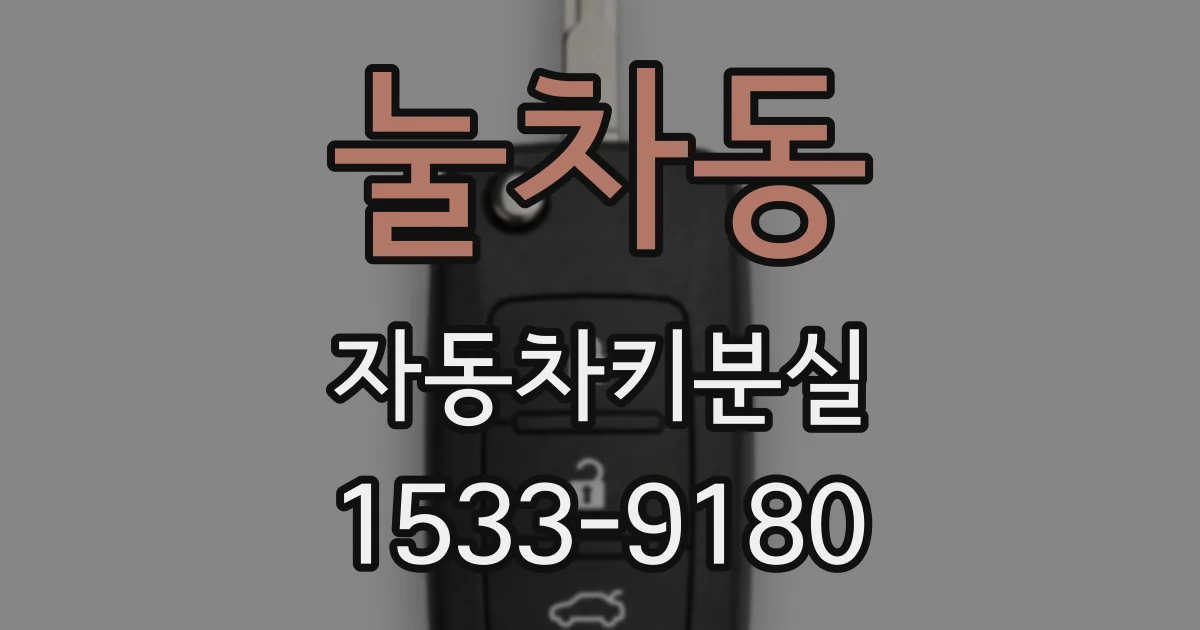 눌차동 자동차키분실