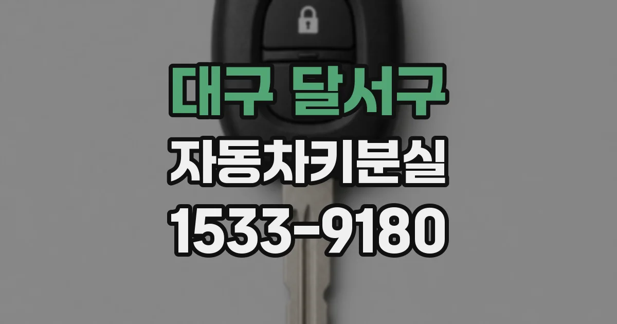 대구 달서구 자동차키분실