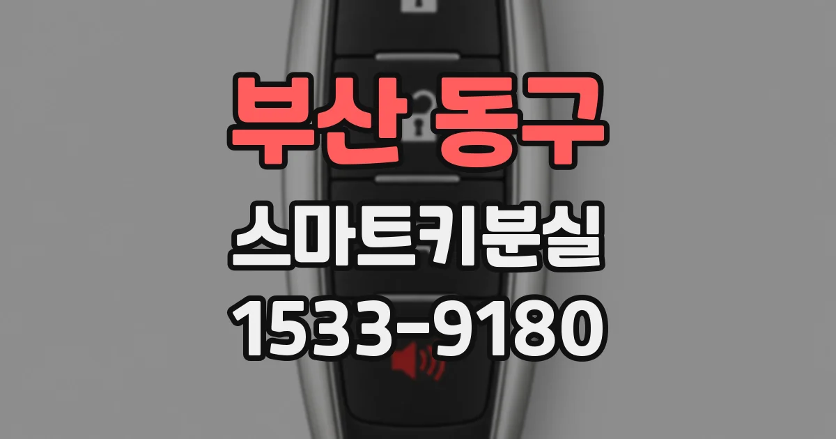 부산 동구 스마트키분실