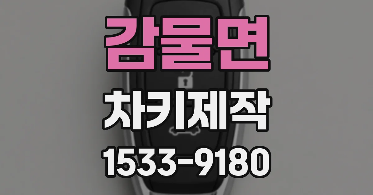 감물면 차키제작