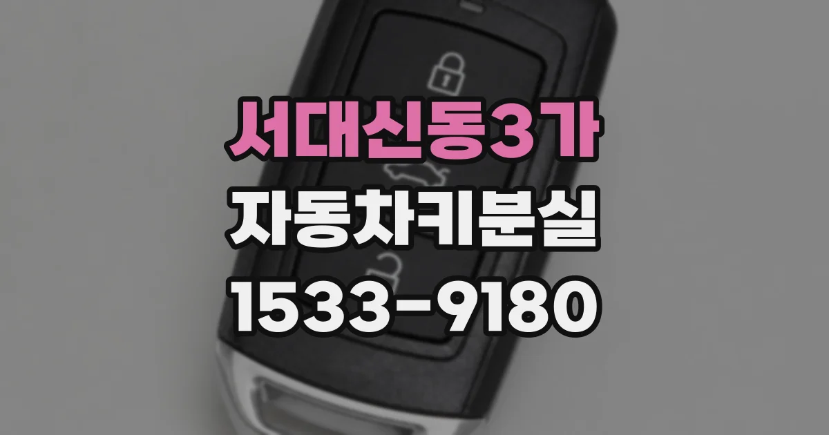 서대신동3가 자동차키분실