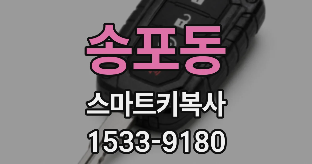송포동 스마트키복사