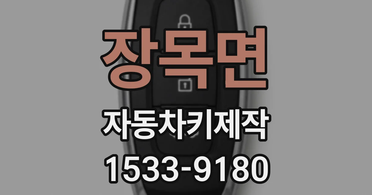 장목면 자동차키제작