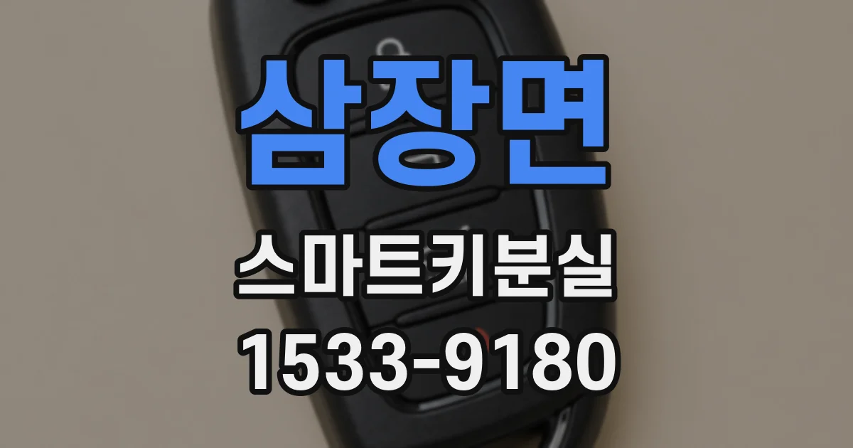 삼장면 스마트키분실