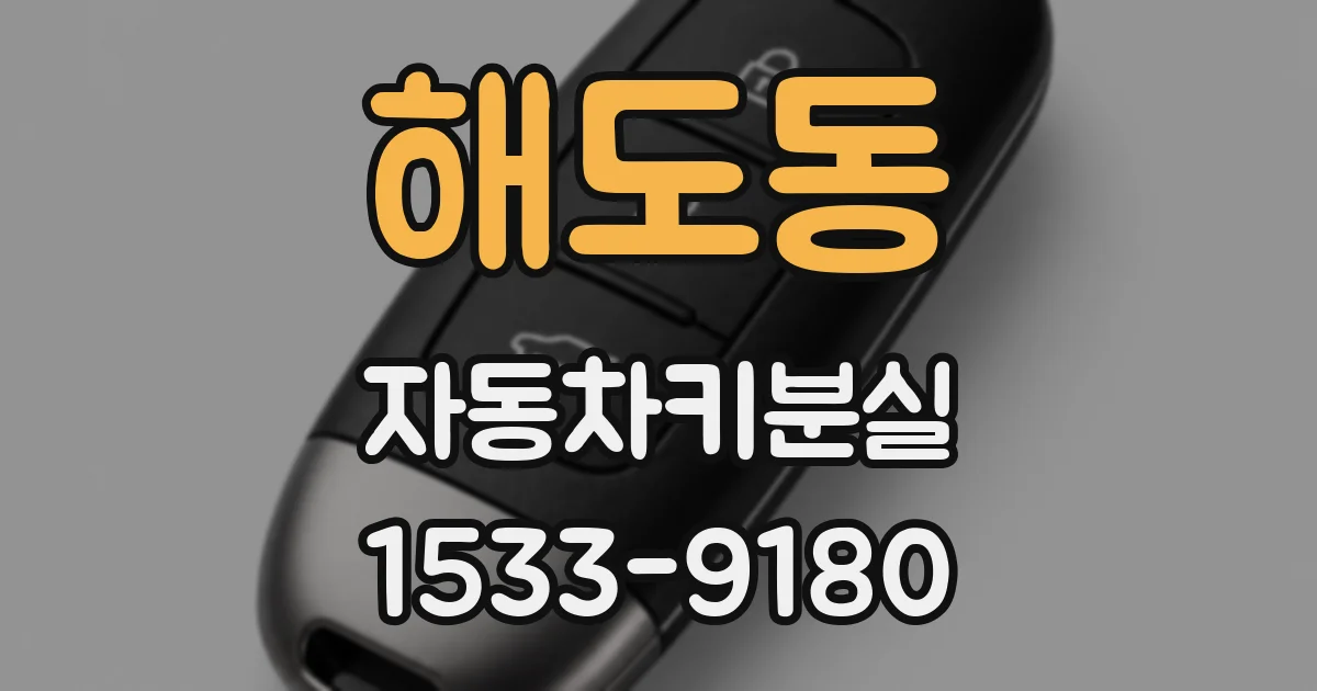 해도동 자동차키분실