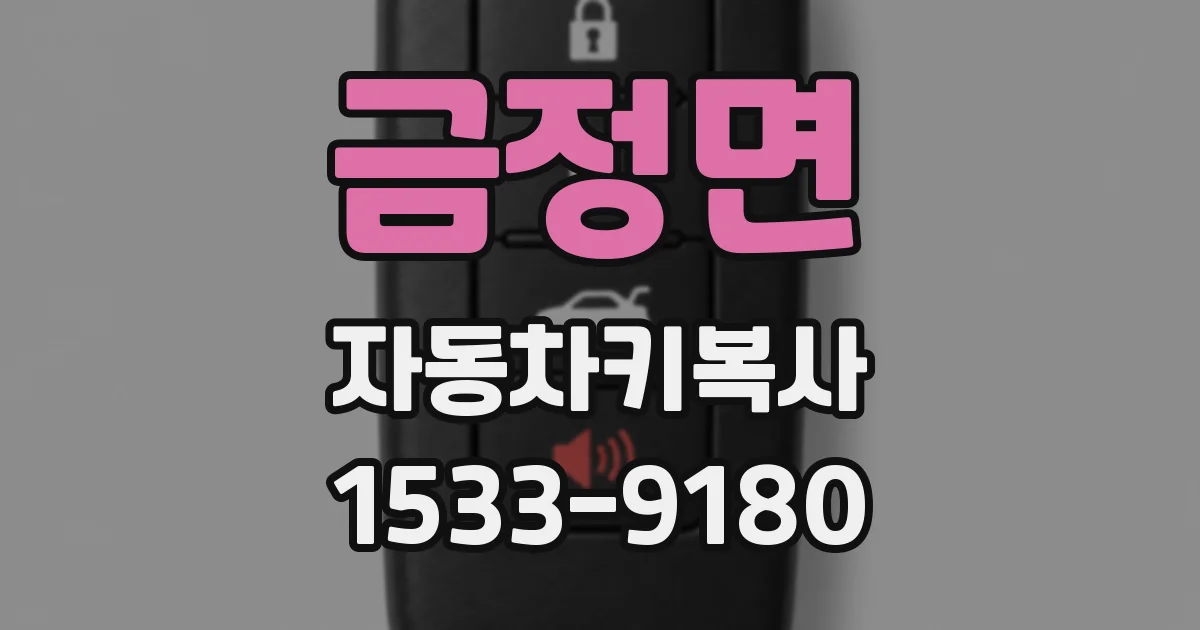 금정면 자동차키복사