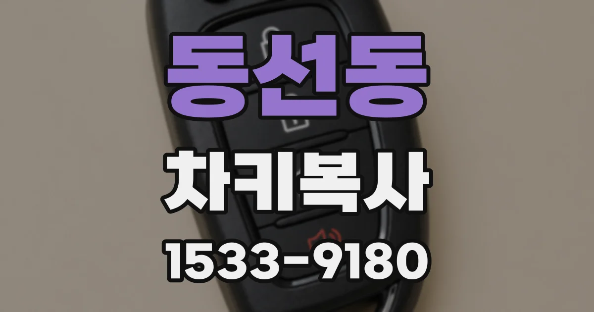 동선동 차키복사