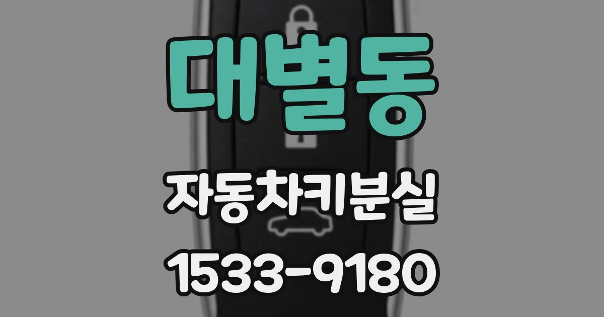 대별동 자동차키분실