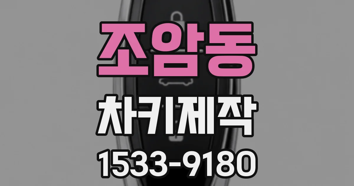 조암동 차키제작