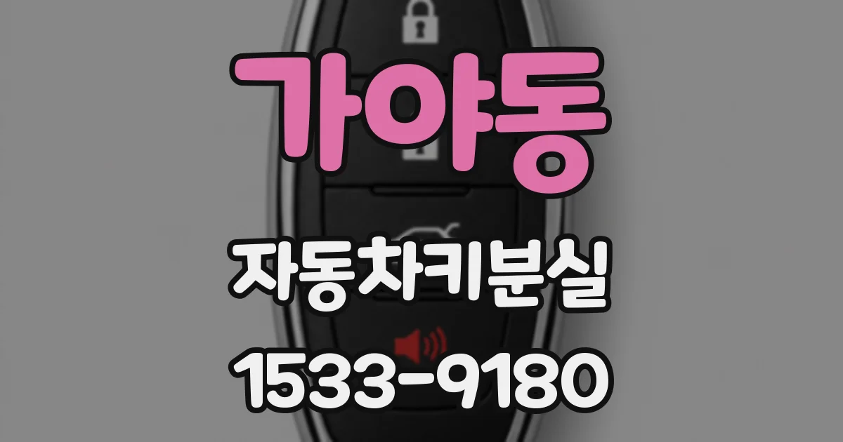 가야동 자동차키분실