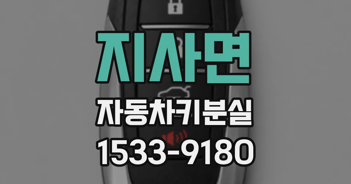 지사면 자동차키분실