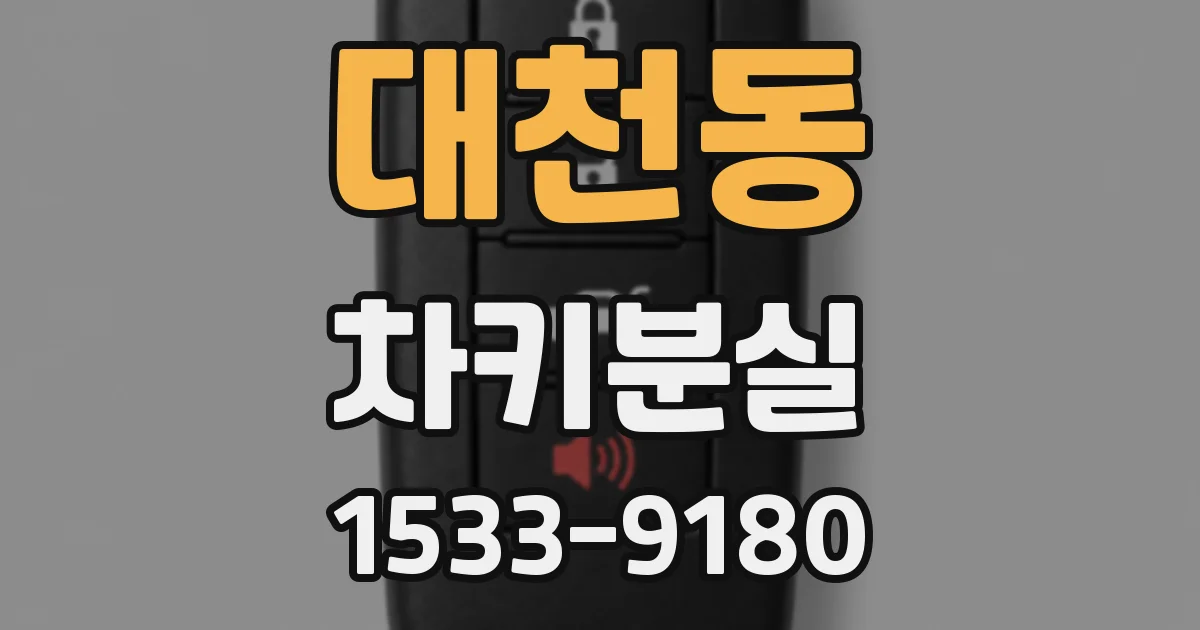 대천동 차키분실