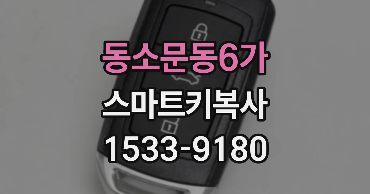 동소문동6가 스마트키복사