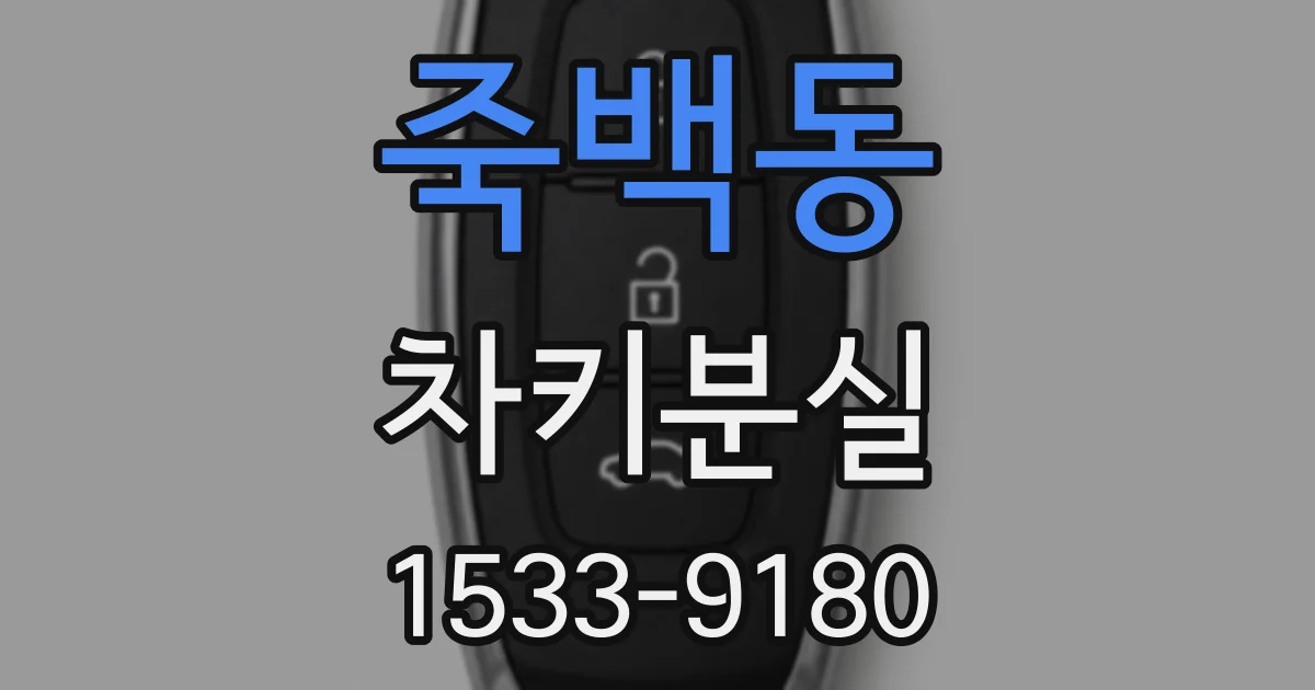 죽백동 차키분실