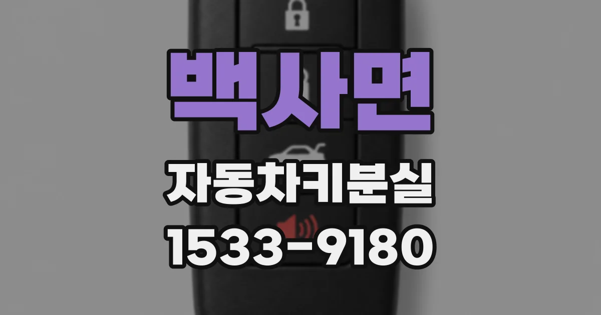 백사면 자동차키분실