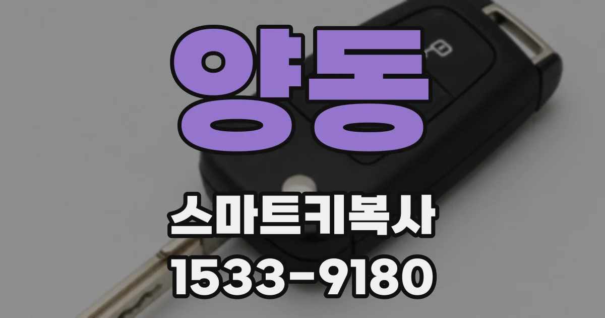 양동 스마트키복사