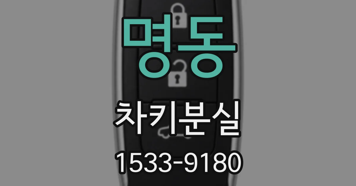 명동 차키분실