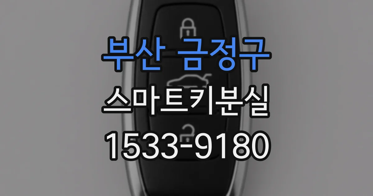 부산 금정구 스마트키분실