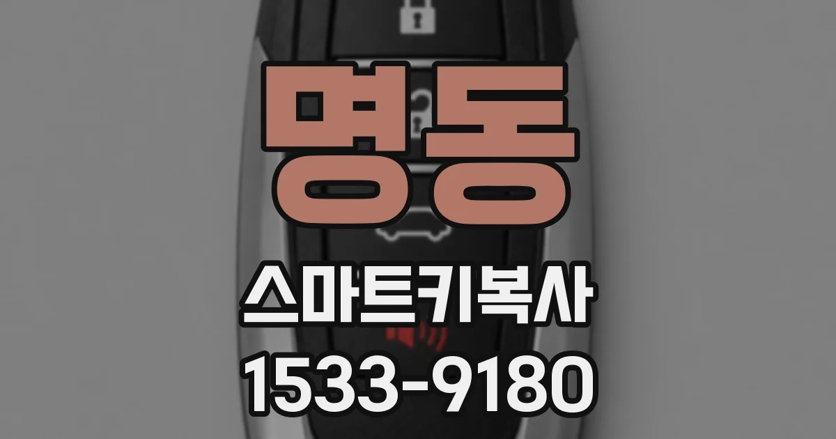 명동 스마트키복사