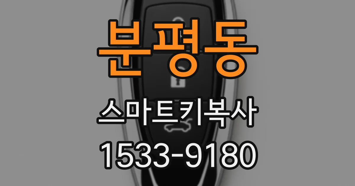 분평동 스마트키복사