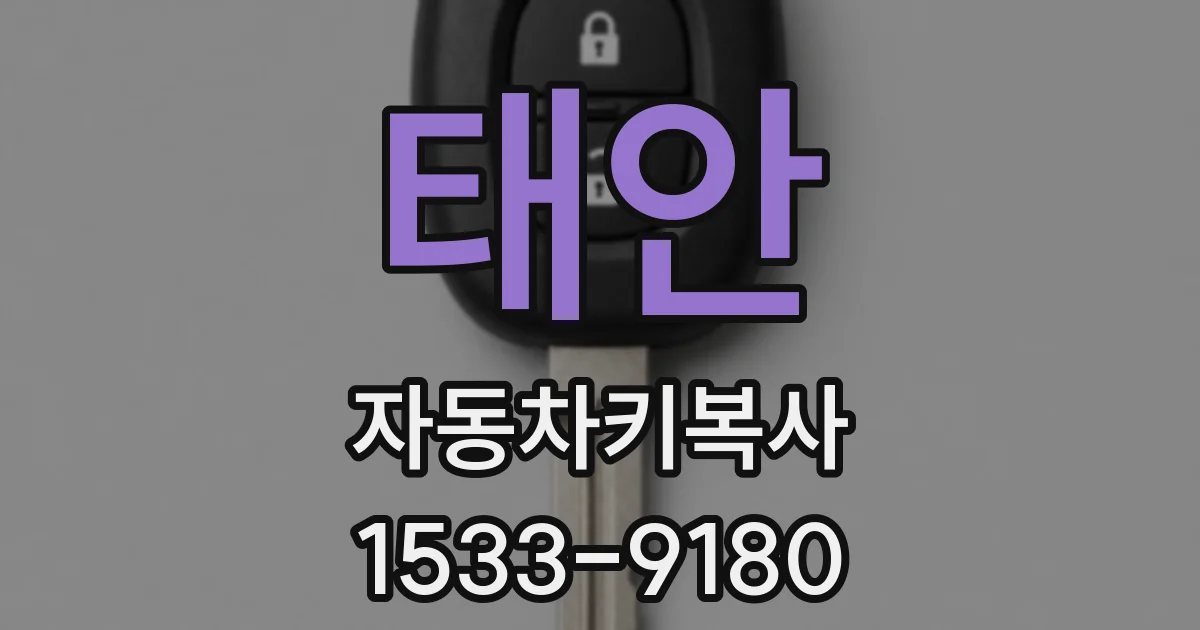 태안 자동차키복사
