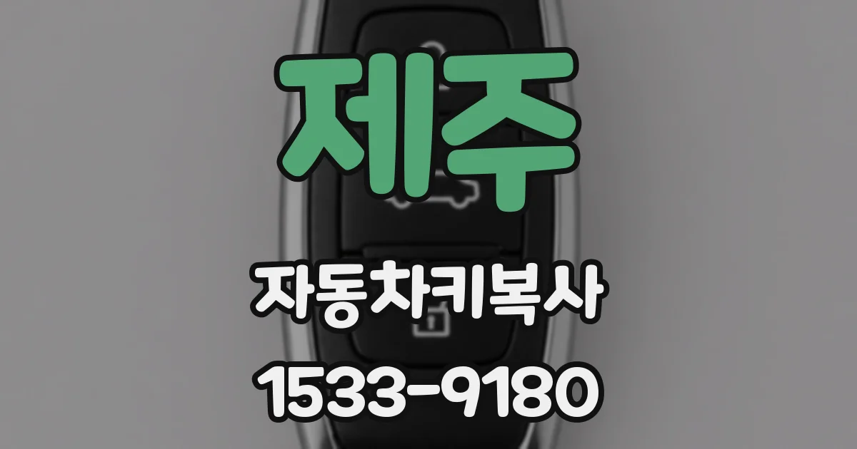 제주 자동차키복사