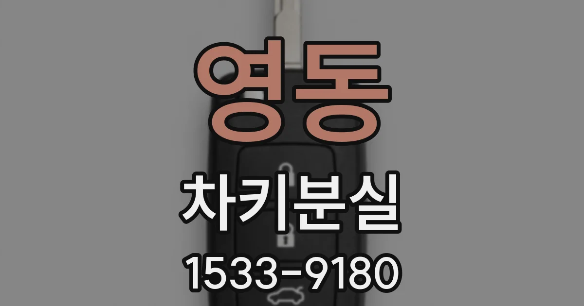 영동 차키분실