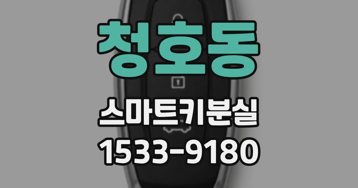 청호동 스마트키분실