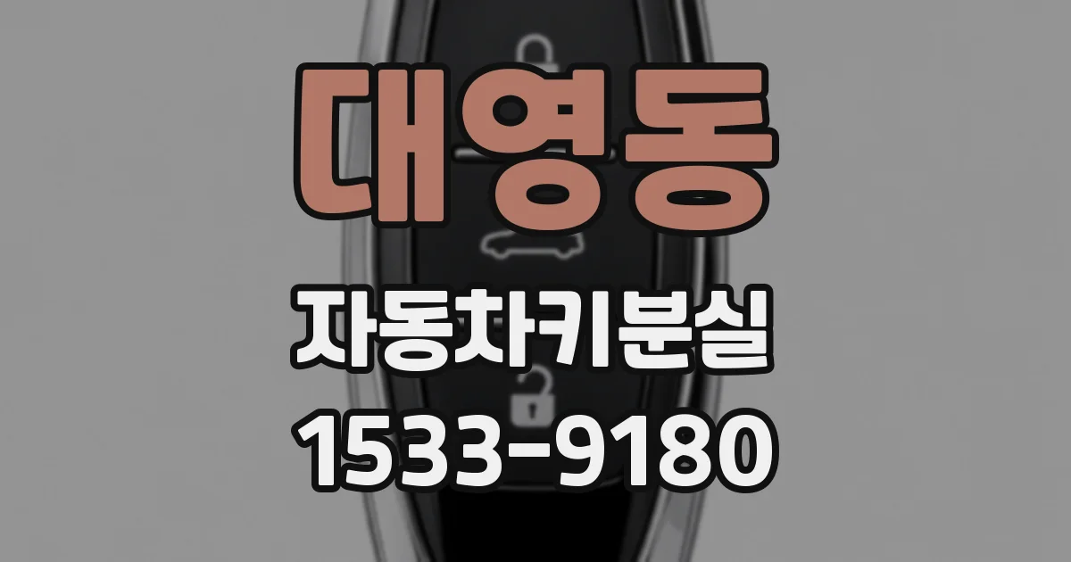 대영동 자동차키분실