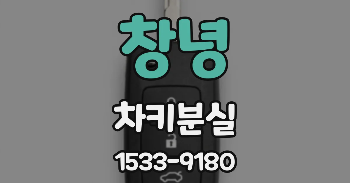 창녕 차키분실