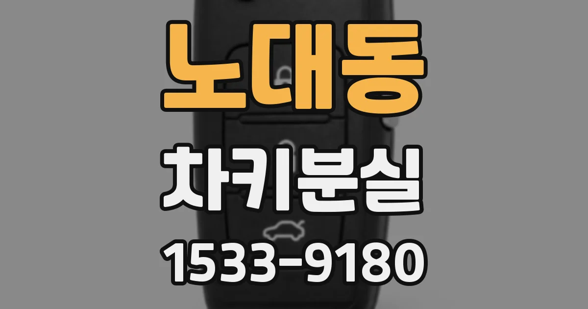 노대동 차키분실