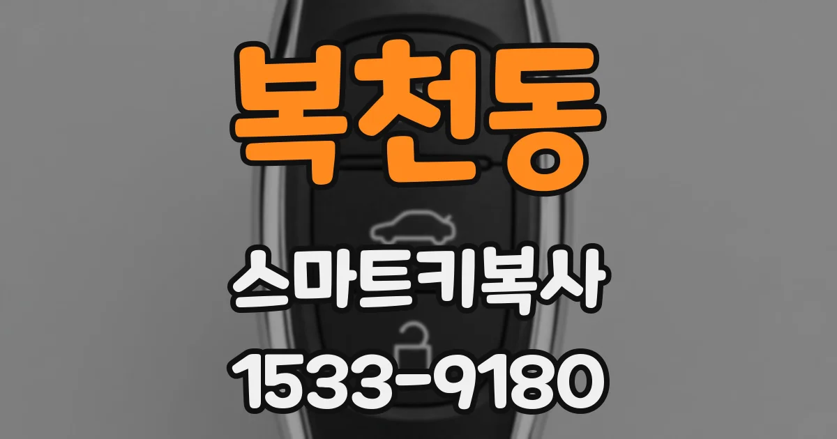복천동 스마트키복사
