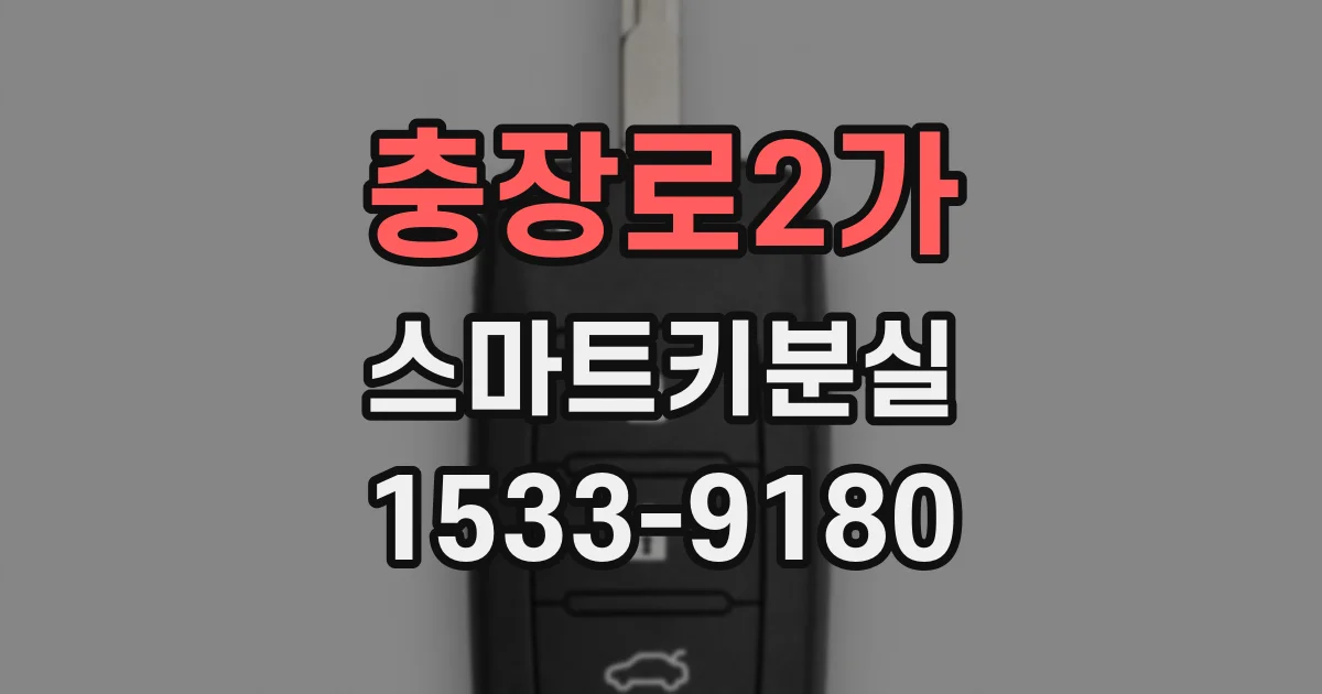 충장로2가 스마트키분실