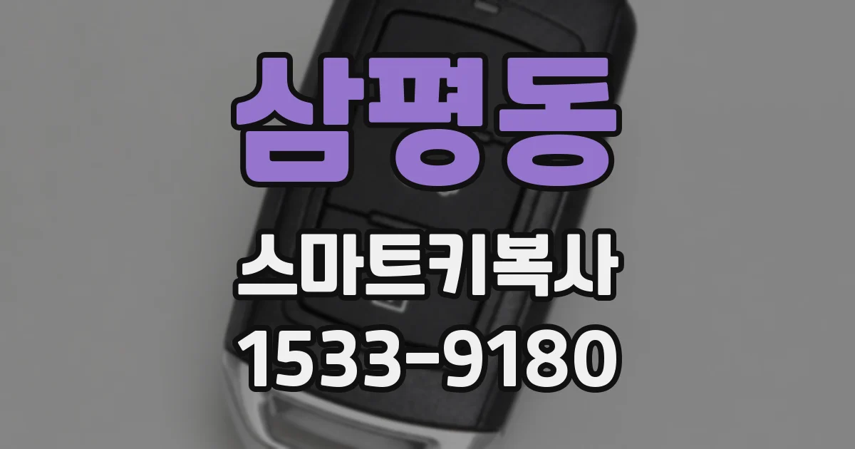 삼평동 스마트키복사