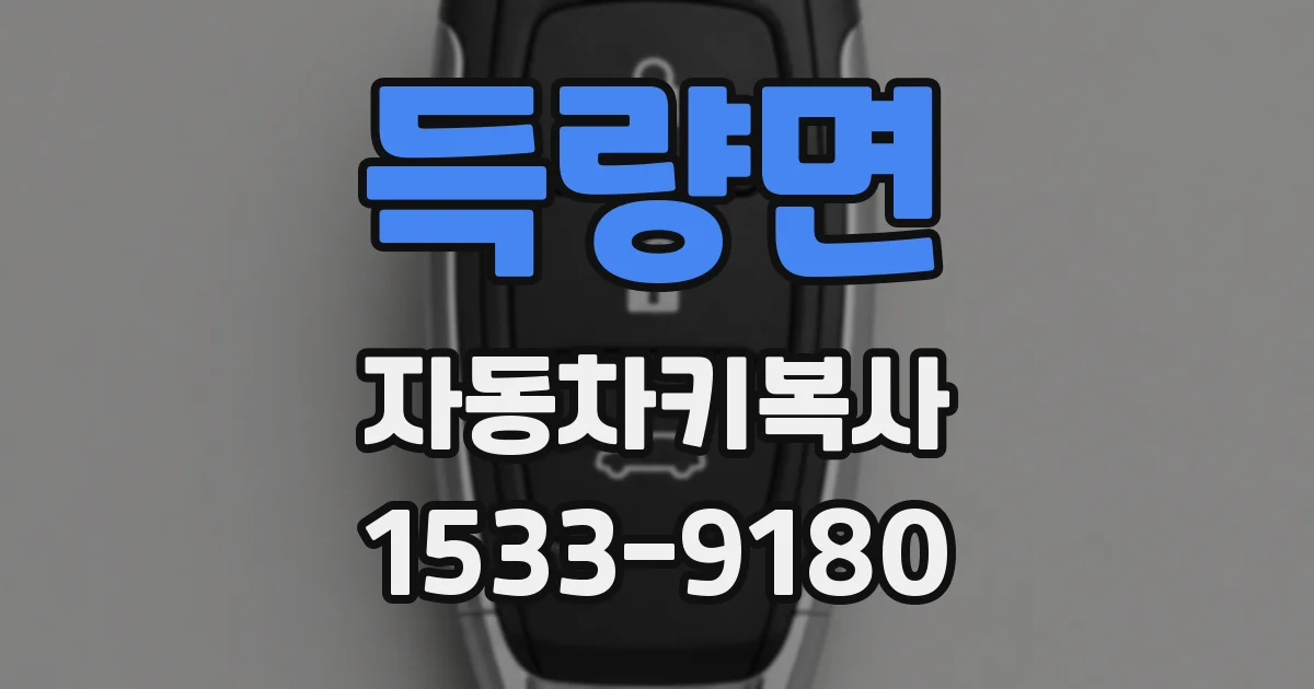 득량면 자동차키복사