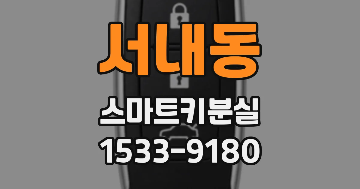 서내동 스마트키분실